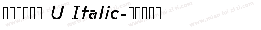 汉仪文润宋韵 U Italic字体转换